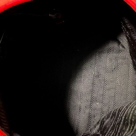 PRADA Tote with Python Handles and Beaded Front Logo - Picture 3 of 14